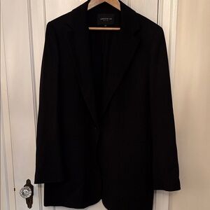 Lafayette 148 New York Classic Black Oversized Jacket Sz 10 EUC